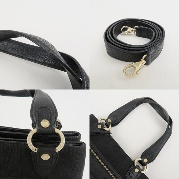 💎✨Beautiful✨💎Authentic BVLGARI Logo Mania Canvas Leather 2Way Bag Shoulder Bag - Picture 6 of 15